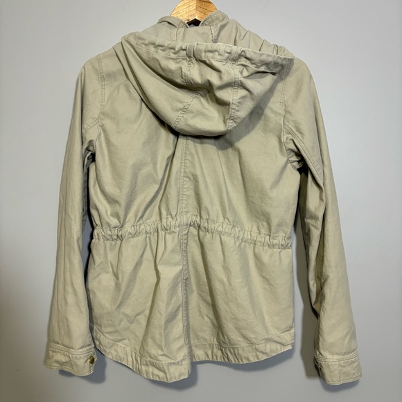 H&M Light Zip Up Jacket - Size US 10 Beige - Picture 3 of 6